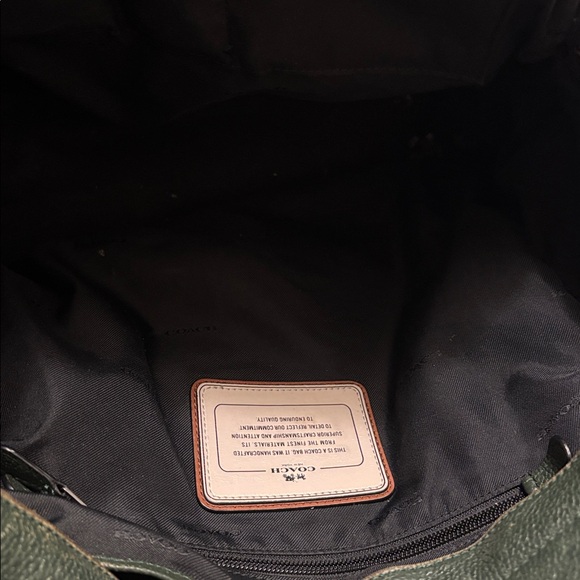 Coach XL leather worn backpack campus large with turn lock zipper pocket USED - Picture 12 of 14